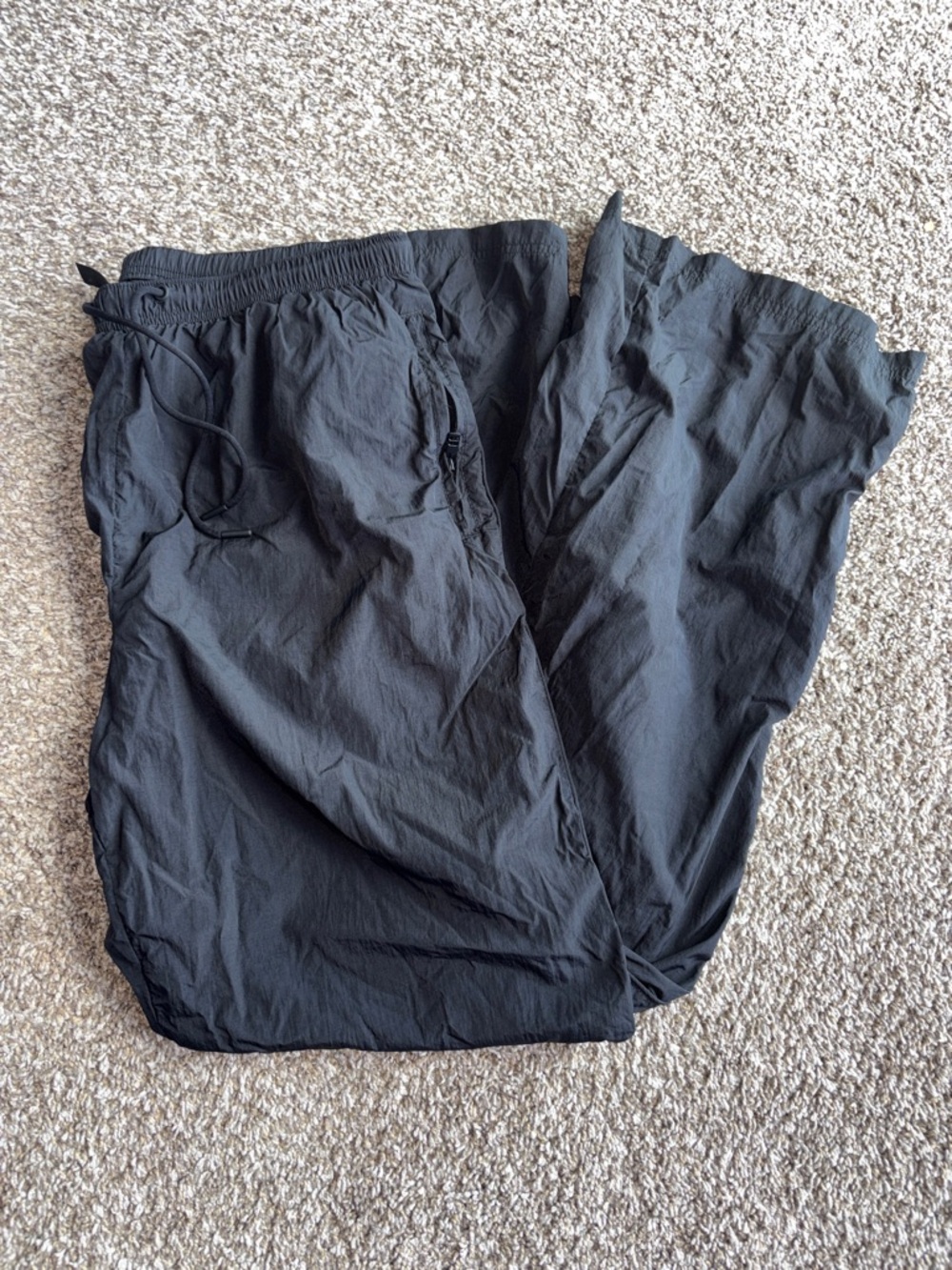 Lightweight Black Drawstring Pants